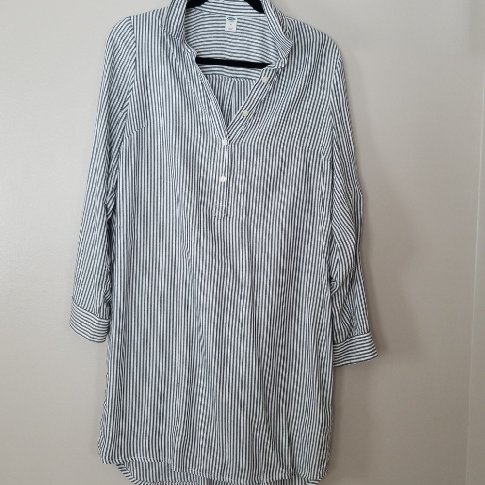 Striped shirt dress
